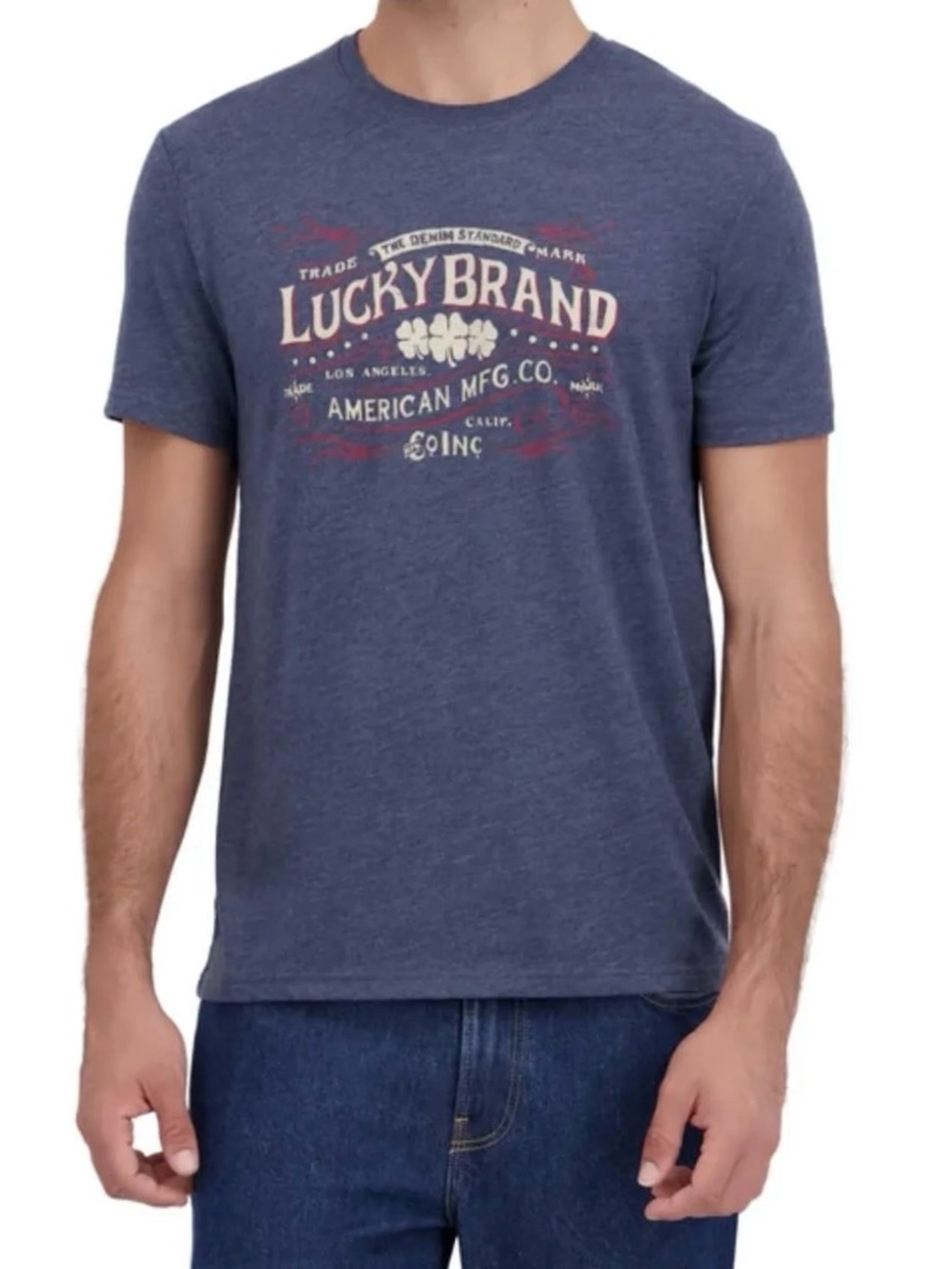 🍀 Lucky Brand Crewneck Tee | Men’s Small | NWT | Navy Blue